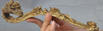 10" chinese brass fengshui 2 Dragon play bead lotus Auspicious lucky ruyi statue
10" chinese brass fengshui 2 Dragon play bead lotus Auspicious lucky ruyi statue