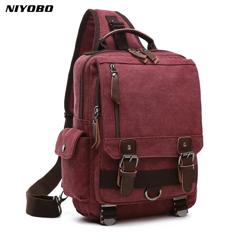 NIYOBO High Quality Canvas Men Chest Bag Vintage Crossbody Sling Messenger Chest Bags Shoulder Sling Bag Back Pack bolsas
NIYOBO High Quality Canvas Men Chest Bag Vintage Crossbody Sling Messenger Chest Bags Shoulder Sling Bag Back Pack bolsas
