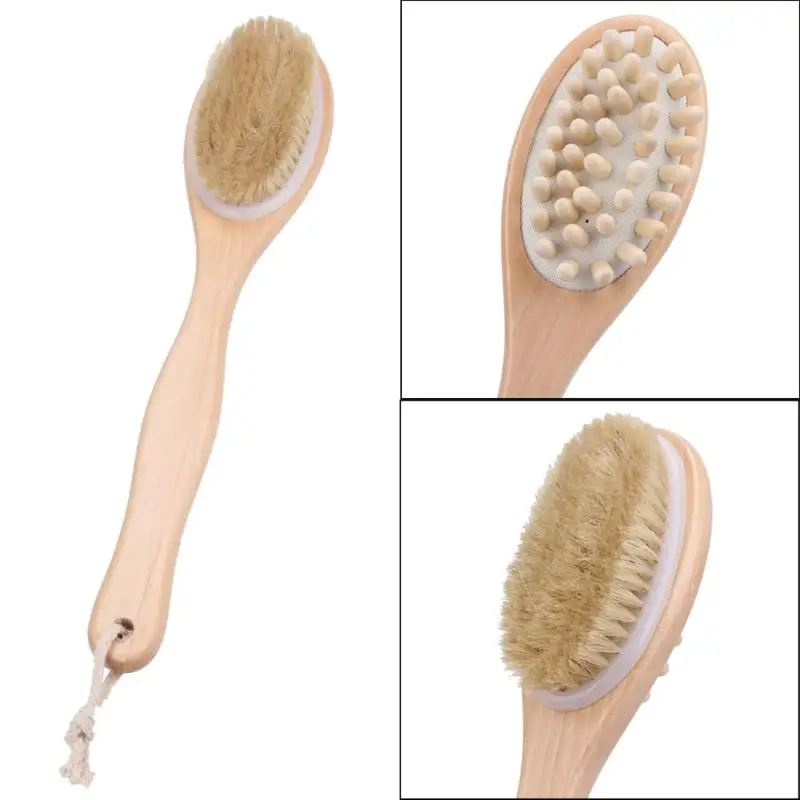 35cm 2-in-1 Sided Bath Brush Natural Bristles Scrubber Long Handle Wooden Spa Shower Brush Bath Body Massage Brushes
35cm 2-in-1 Sided Bath Brush Natural Bristles Scrubber Long Handle Wooden Spa Shower Brush Bath Body Massage Brushes