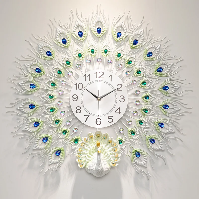Large Metal Peacock Creative Living Room Beautiful Wall Clock Mute Clock European Modern Home Fashion Decorative Quartz Clock
Large Metal Peacock Creative Living Room Beautiful Wall Clock Mute Clock European Modern Home Fashion Decorative Quartz Clock