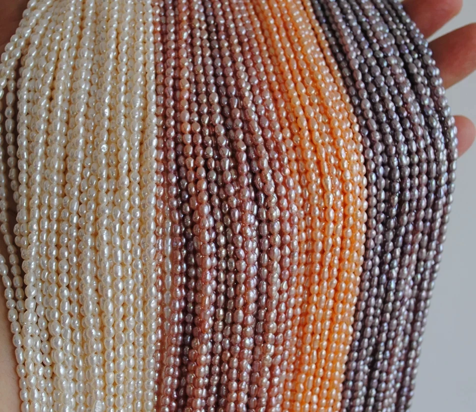 AA loose beads white/pink/purpl rice 3-4mm 15" for DIY jewelry making FPPJ wholesale beads nature gem stone
AA loose beads white/pink/purpl rice 3-4mm 15" for DIY jewelry making FPPJ wholesale beads nature gem stone