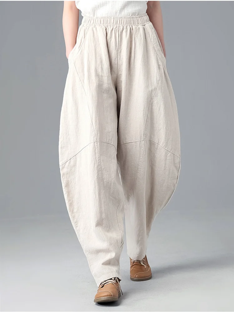 Linen pants women Spring Autumn Harem pants women Plus size Loose Causal Elastic waist female trousers harembroek YM5834
Linen pants women Spring Autumn Harem pants women Plus size Loose Causal Elastic waist female trousers harembroek YM5834