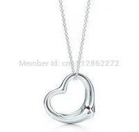 2022 Simple Heart Necklace Jewelry Accessories X2 Fishing Korean Fashion Silver Color Women Gifts | Украшения и аксессуары