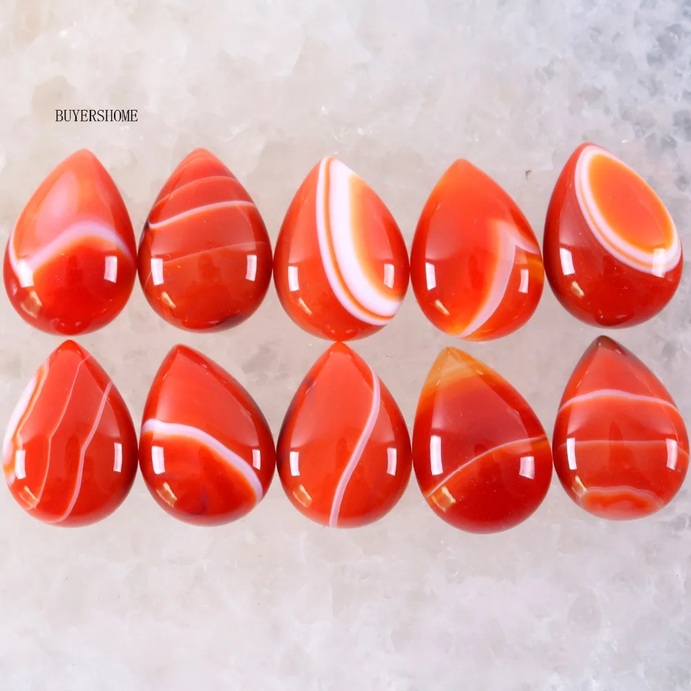 10Pcs 18x13MM Water Drop Natural Stone Beads Orange Red Veins Onyx CAB Cabochon For Making Necklace Earrings Bracelets K802
10Pcs 18x13MM Water Drop Natural Stone Beads Orange Red Veins Onyx CAB Cabochon For Making Necklace Earrings Bracelets K802