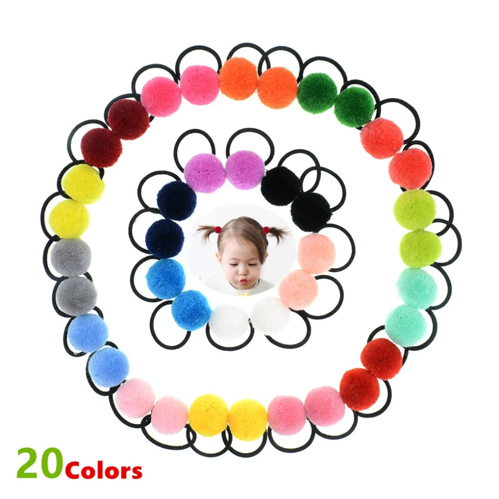 1 Pair Candy Colored (20 Colors) Pom balls Girls' Ponytail Holder Toddler Hair ties Elastics Bands Girls' Hair Accessories
1 Pair Candy Colored (20 Colors) Pom balls Girls' Ponytail Holder Toddler Hair ties Elastics Bands Girls' Hair Accessories