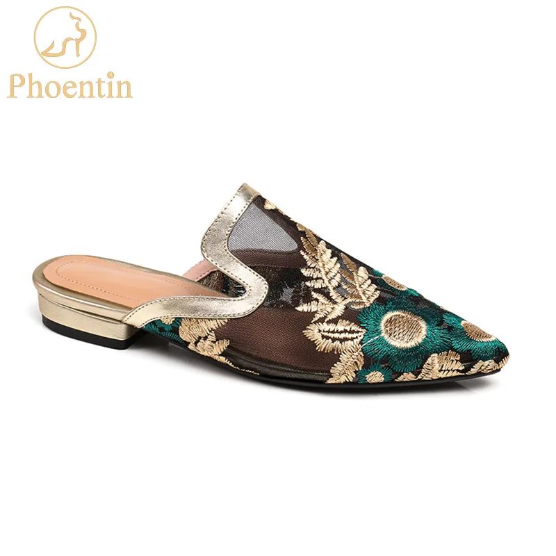 Phoentin mixed colors mesh mules shoes women 2019 embroidered ladies slippers flat heels womens slippers outdoor pointed FT471
Phoentin mixed colors mesh mules shoes women 2019 embroidered ladies slippers flat heels womens slippers outdoor pointed FT471