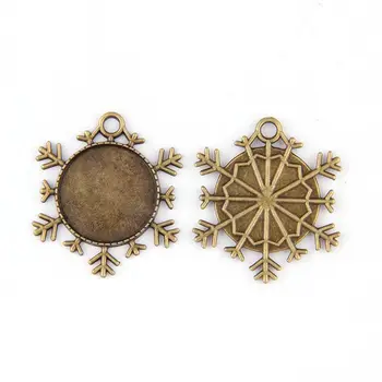 Fit25mm Round Snowflake Antique Bronze Pendants Setting Cabochon Cameo Base Tray Bezel Blank DIY Jewelry Findings
Fit25mm Round Snowflake Antique Bronze Pendants Setting Cabochon Cameo Base Tray Bezel Blank DIY Jewelry Findings