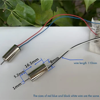 816 Coreless Motor DC 3.7V High Speed Quadcopter Motor 8*16mm Remote Control Aircraft Drone Motor 54700rpm, Shaft Dia 1mm
816 Coreless Motor DC 3.7V High Speed Quadcopter Motor 8*16mm Remote Control Aircraft Drone Motor 54700rpm, Shaft Dia 1mm
