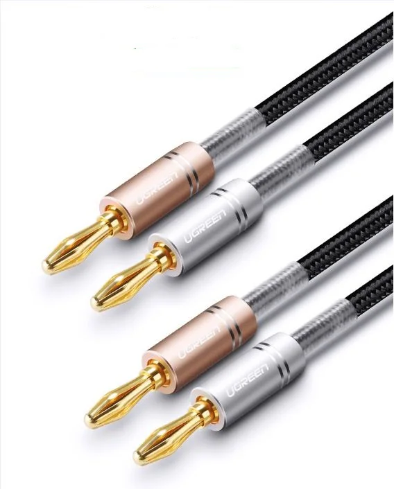 UGreen AV152 speaker wire banana plug copper professional enthusiast dual head amplifier audio speaker cable
UGreen AV152 speaker wire banana plug copper professional enthusiast dual head amplifier audio speaker cable