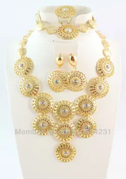 Free Shipping Gold Plating Fashion Necklace Earring Jewelry Set,Elegant Women Noble Gold Jewelry for Party&Weddings Hot Selling
Free Shipping Gold Plating Fashion Necklace Earring Jewelry Set,Elegant Women Noble Gold Jewelry for Party&Weddings Hot Selling