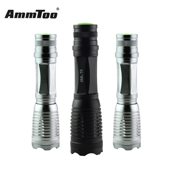 

AmmToo XML-T6 Led Zoomable Flashlight 18650 3800LM Torchs 10W Tactical Flashlights CREE 5 Modes Lanterna Led For Outdoor Camping