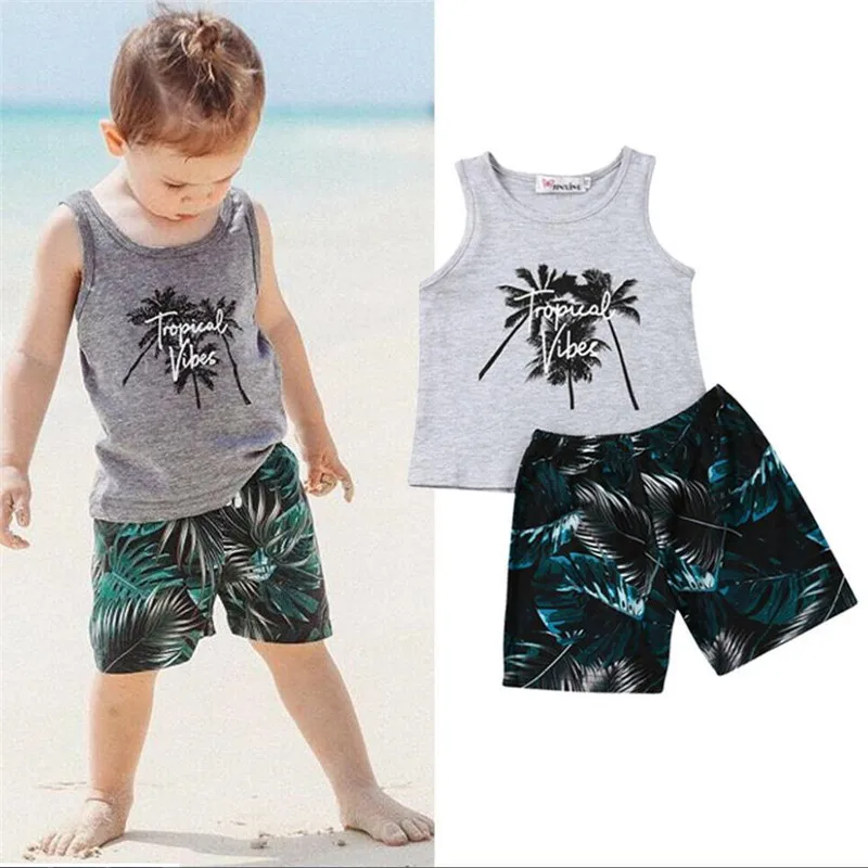1-6Y Summer Kids Baby Boy Sets Beach Style Clothes Coconut Tree Print Tanks Tops+Elastic Waist Shorts 2Pcs Cotton Outfits 1-6Y
1-6Y Summer Kids Baby Boy Sets Beach Style Clothes Coconut Tree Print Tanks Tops+Elastic Waist Shorts 2Pcs Cotton Outfits 1-6Y