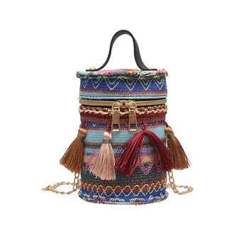 Vintage Ethnic Style Women's Bucket Bag Fashion Ethnic Style Portable Bucket Handbag Shoulder Bag With Chain For Women Ladies
Vintage Ethnic Style Women's Bucket Bag Fashion Ethnic Style Portable Bucket Handbag Shoulder Bag With Chain For Women Ladies