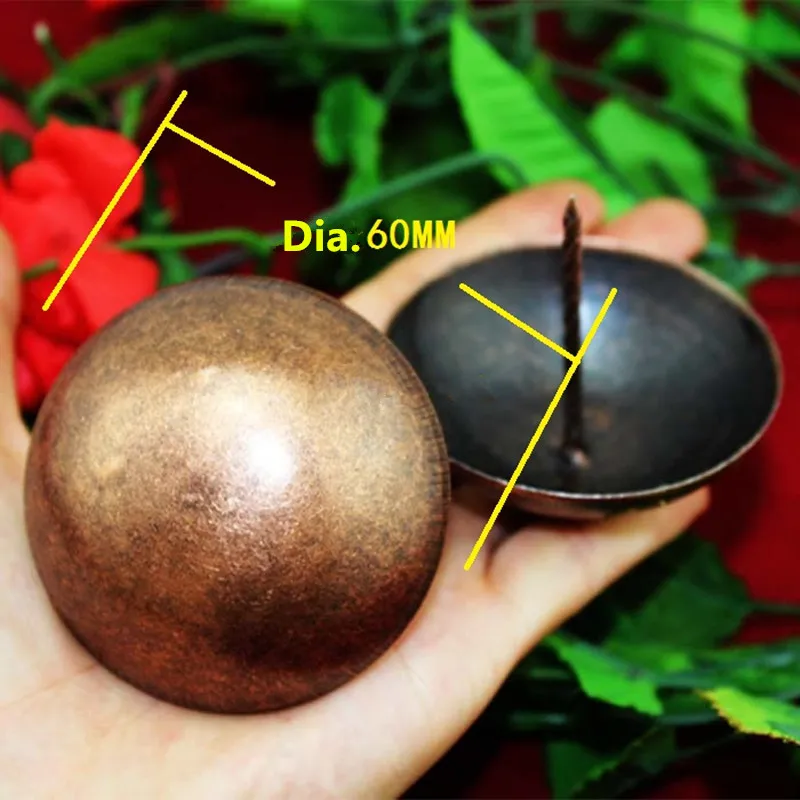 Round Decorative Iron Nails Furniture Studs Sofa Chair Pins,Table Foot Glide Nail,Tack Nail,Antique Bronze Tone,60*52mm,1PC
Round Decorative Iron Nails Furniture Studs Sofa Chair Pins,Table Foot Glide Nail,Tack Nail,Antique Bronze Tone,60*52mm,1PC