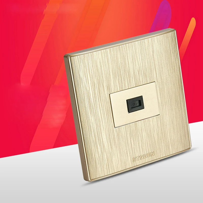Wall Socket Plate SC Optical Fiber Port Gold Color Panel Faceplate Outlet 86*86mm Worldwide Using
Wall Socket Plate SC Optical Fiber Port Gold Color Panel Faceplate Outlet 86*86mm Worldwide Using