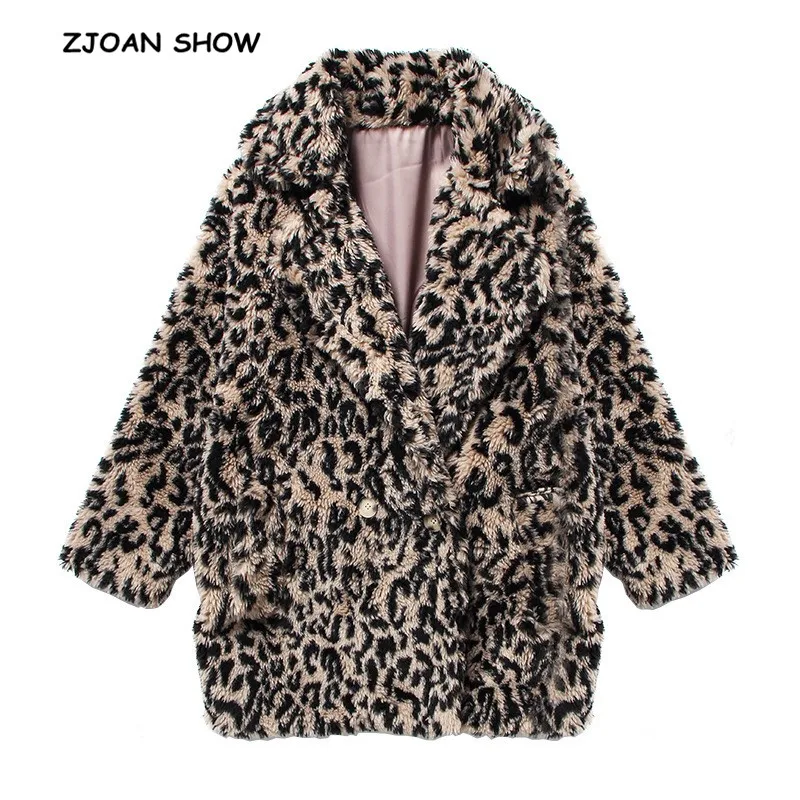 2018 New Women Winter Notched Leopard Hairy Shaggy Faux Lambswool Fur Short Oversize Coat Retro Loose Keep Warm Jacket Outwear
2018 New Women Winter Notched Leopard Hairy Shaggy Faux Lambswool Fur Short Oversize Coat Retro Loose Keep Warm Jacket Outwear