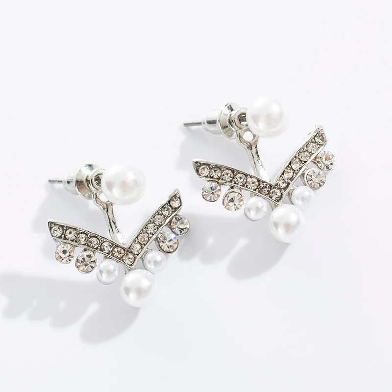 Hot Fashion Korean Cute Crystal Inlay Silver Stud Earrings Luxury Pearl Bridal Gold Earrings for Women Oorbellen Brincos Bijoux
Hot Fashion Korean Cute Crystal Inlay Silver Stud Earrings Luxury Pearl Bridal Gold Earrings for Women Oorbellen Brincos Bijoux
