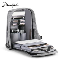 Deelfel Men Backpack15.6 inches Laptop Backpacks External USB Charge Backpack Computer Bag Large Capacity Women Bag Waterproof image