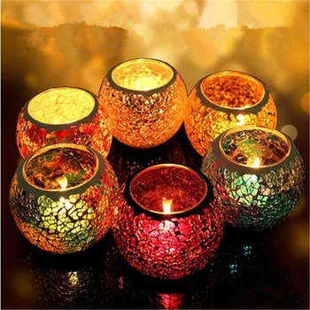 1Pcs Fashion European style Mosaic glass candle holders candlelight dinner wedding candle cup furnishing articles Christmas gift
1Pcs Fashion European style Mosaic glass candle holders candlelight dinner wedding candle cup furnishing articles Christmas gift