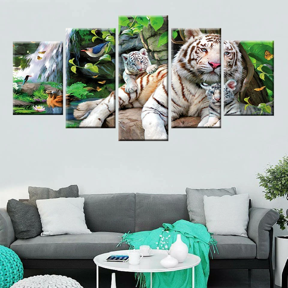 HD printing 5 panel animal king tiger canvas poster home decoration living room wall poster printing natural landscape pictures
HD printing 5 panel animal king tiger canvas poster home decoration living room wall poster printing natural landscape pictures