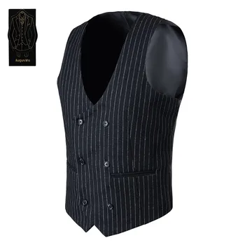 New elegant gentleman men's vest men's wool blend double-breasted suit vest men's business formal mature vest support custom
New elegant gentleman men's vest men's wool blend double-breasted suit vest men's business formal mature vest support custom