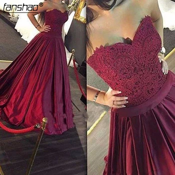 Burgundy Dubai Prom Dresses Satin Ball Gown Sweetheart Formal Evening Party Gowns Evening Wear Vestido De Festa
Burgundy Dubai Prom Dresses Satin Ball Gown Sweetheart Formal Evening Party Gowns Evening Wear Vestido De Festa