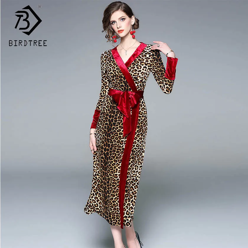 2019 New Spring Women Patchwork Leopard Sashes Bow Velvet Dress V Neck Long Sleeve Elegance High Waist Office Lady DressD91323I
2019 New Spring Women Patchwork Leopard Sashes Bow Velvet Dress V Neck Long Sleeve Elegance High Waist Office Lady DressD91323I