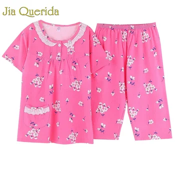 Big Pijamas Loungewear Women 2019 Summer Shorts Home Wear 100% Cotton Floral Printing Multi-color Women Pajamas Cotton Sleepwear
Big Pijamas Loungewear Women 2019 Summer Shorts Home Wear 100% Cotton Floral Printing Multi-color Women Pajamas Cotton Sleepwear