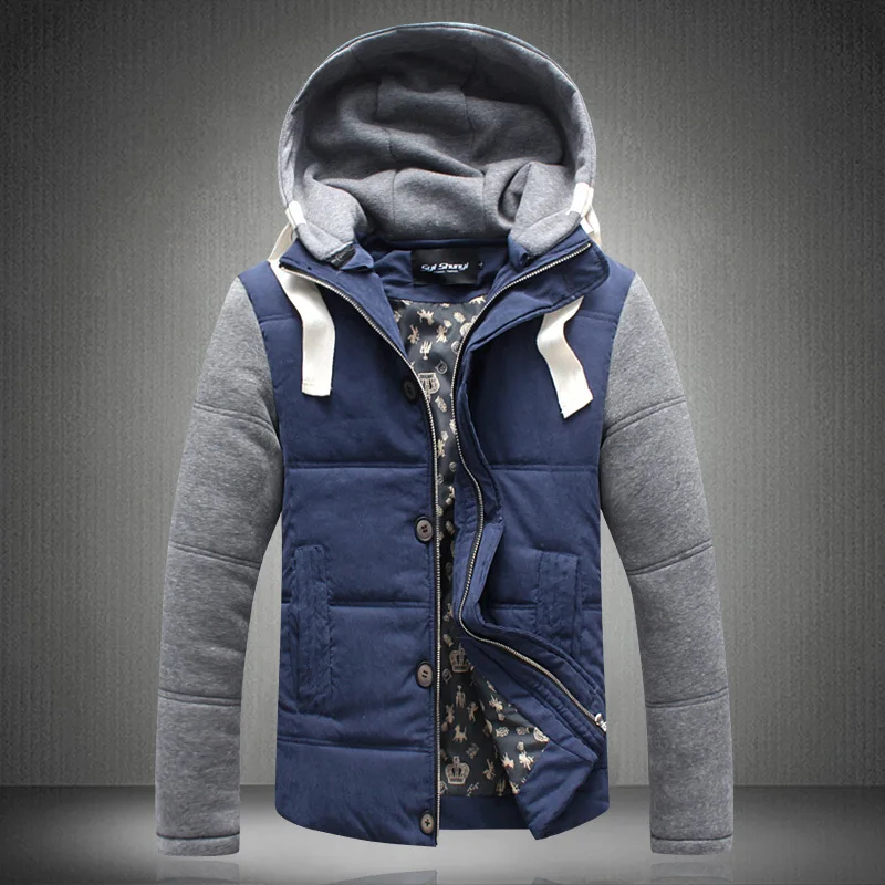 Комбинированная Куртка С Трикотажными Рукавами Мужская Купить ...