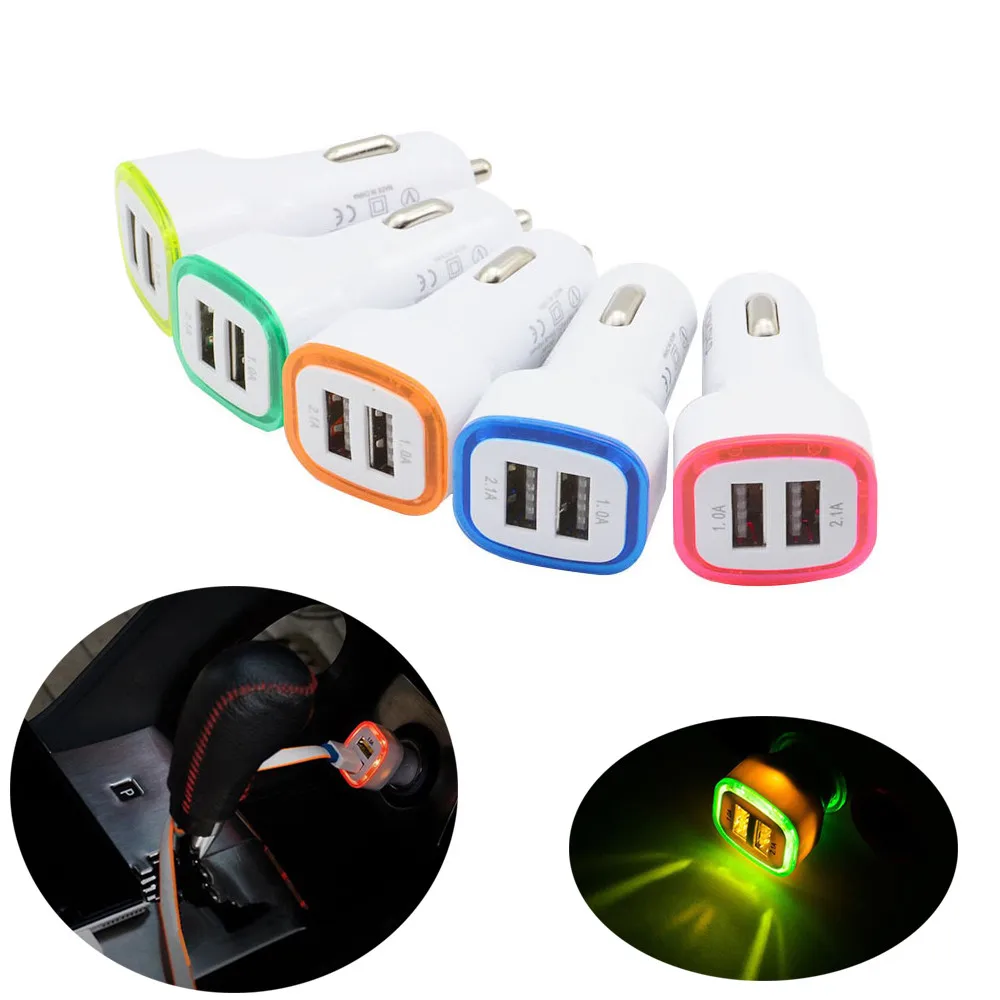 Car Charger LED Cigarette Dual USB fast Charging 2 Port Chargers Adapter Cigarette Socket LighterFor Phone Y5/1.1
Car Charger LED Cigarette Dual USB fast Charging 2 Port Chargers Adapter Cigarette Socket LighterFor Phone Y5/1.1