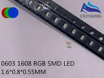1000PCS/Lot SMD 0603 ( 1608 ) RGB Common Anode Led 0603 RGB LED Diode 4-Bin Size:1.6*0.8*0.55mm colorful Red/Green/Blue 1608
1000PCS/Lot SMD 0603 ( 1608 ) RGB Common Anode Led 0603 RGB LED Diode 4-Bin Size:1.6*0.8*0.55mm colorful Red/Green/Blue 1608