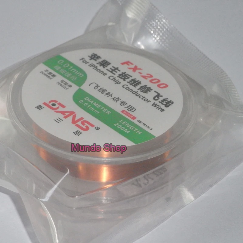 New 0.01mm * 200M Enameled Pure Copper Wire Insulated Copper Line Soldering Solder for iPhone Chip conductor link Wire Computer
New 0.01mm * 200M Enameled Pure Copper Wire Insulated Copper Line Soldering Solder for iPhone Chip conductor link Wire Computer