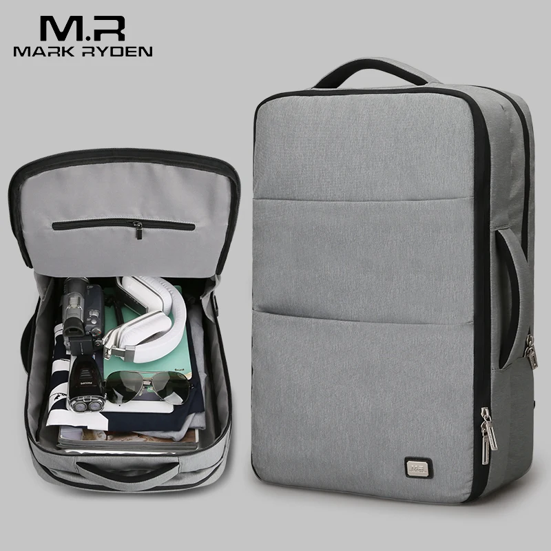 Mark Ryden New Large Capacity Man Backpack Waterproof USB Design 17 inch Laptop Bags Male Short Trip Travel Bag