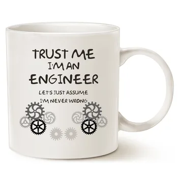 Funny Engineer Coffee Mug - Unique Christmas Gifts Idea - Trust Me, I'm an Engineer - Classic Ceramic Cup White, 11 Oz
Funny Engineer Coffee Mug - Unique Christmas Gifts Idea - Trust Me, I'm an Engineer - Classic Ceramic Cup White, 11 Oz