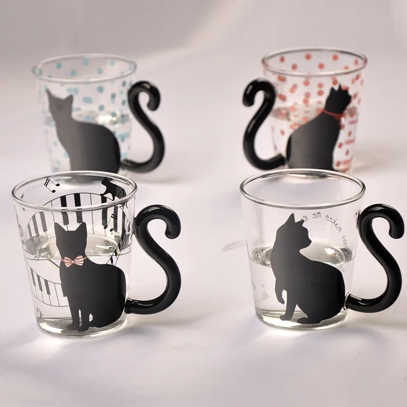 2pcs New 300ML creative cartoon couple cat glass mug animal Cat design glass water cup tea cup coffee cup tea mug glass
2pcs New 300ML creative cartoon couple cat glass mug animal Cat design glass water cup tea cup coffee cup tea mug glass