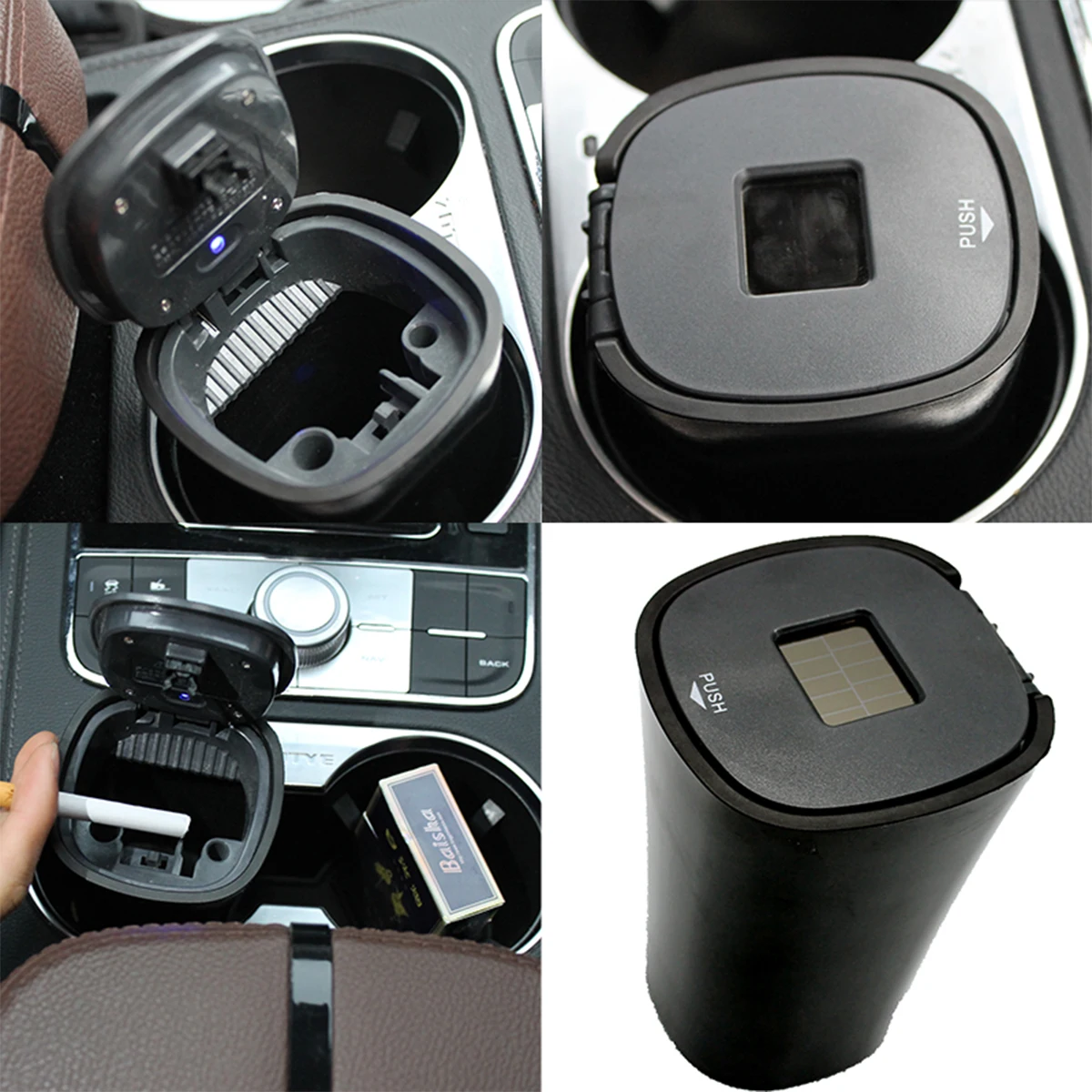Car Ashtray Smokeless Smoke Holder Ash Tray Solar Powered Exquisite LED Cigarette Ashtray Cigarette Holder
Car Ashtray Smokeless Smoke Holder Ash Tray Solar Powered Exquisite LED Cigarette Ashtray Cigarette Holder
