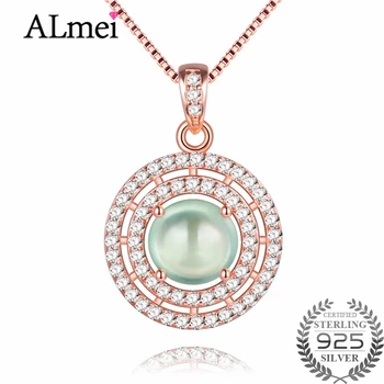 Almei Green Jade Double Circles Pendant Necklaces Silver 925 Rose Gold Color Statement Jewelry for Women with Free Box 40% FN004
Almei Green Jade Double Circles Pendant Necklaces Silver 925 Rose Gold Color Statement Jewelry for Women with Free Box 40% FN004