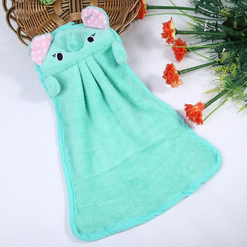 Hand Tower Cartoon Elephant Dry Towel Clearing Lovely Animal Face For Kitchen Bathroom Office Car Use | Дом и сад