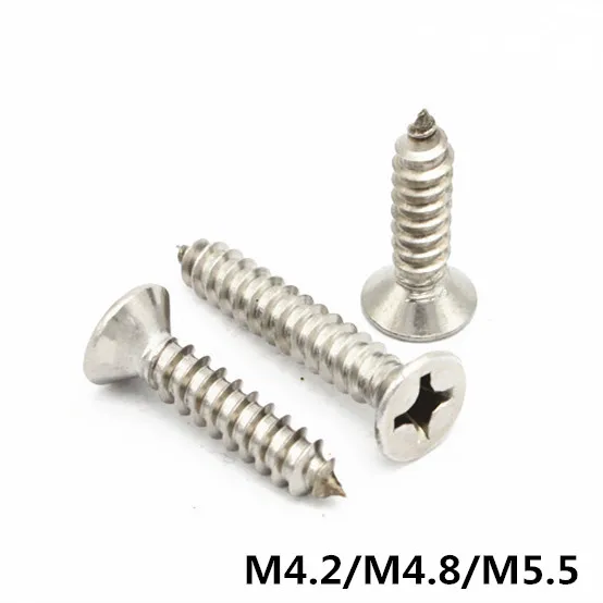 M4.2/M4.8/M5.5 GB846 Oval Self-tapping Wood Screws Phillips Cross Recessed Flat Head Screw 304 Stainless Steel
M4.2/M4.8/M5.5 GB846 Oval Self-tapping Wood Screws Phillips Cross Recessed Flat Head Screw 304 Stainless Steel