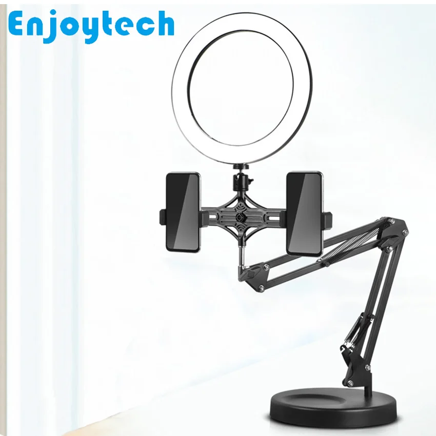 

New Multi-function Foldable Mounts Stands Holder LED Ring Flash Light Lamp Tabletop Tripod for Video Bloggers