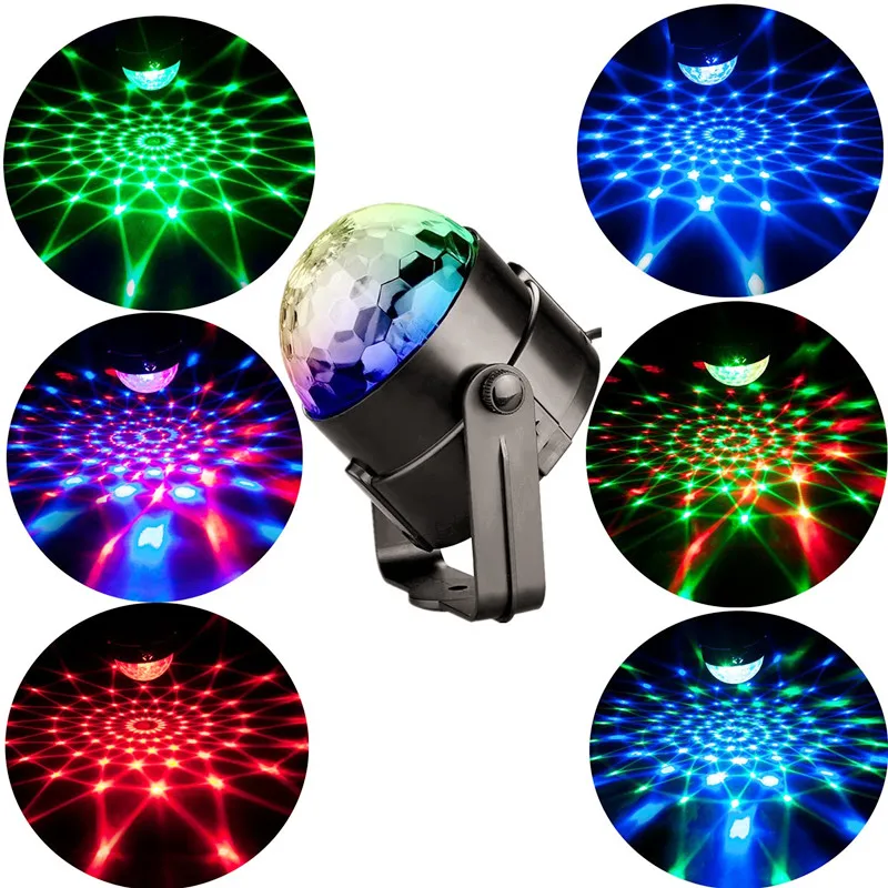 7 Colors DJ Disco Lights Rotating Crystal Magic Ball 3W Sound Activated RGB Stage Lighting effect Lamp Light KTV Xmas Light
7 Colors DJ Disco Lights Rotating Crystal Magic Ball 3W Sound Activated RGB Stage Lighting effect Lamp Light KTV Xmas Light