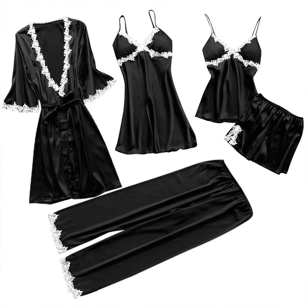 Jaycosin pajamas sexy ladies pajamas large size temptation satin pajamas sleep pants nightdress five-piece sexy pajamas suit
Jaycosin pajamas sexy ladies pajamas large size temptation satin pajamas sleep pants nightdress five-piece sexy pajamas suit