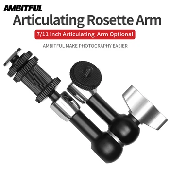 AMBITFUL DSLR 7" or 11" Articulating Rosette Arm Camera Magic Arm with Cold Shoe Mount & Standard 1/4"-20 Threaded Screw Adapter
AMBITFUL DSLR 7" or 11" Articulating Rosette Arm Camera Magic Arm with Cold Shoe Mount & Standard 1/4"-20 Threaded Screw Adapter