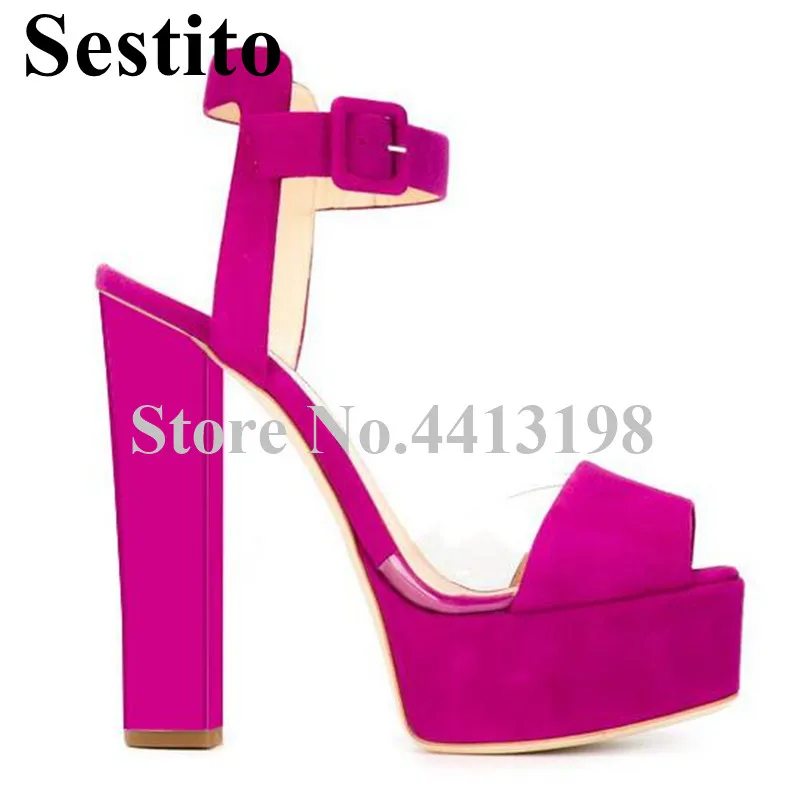 2019 Newest Sexy PVC Flock Peep Toe Sandals Summer Super High Square Heel Platform Ankle Buckle Strap Basic Dress Women shoes
2019 Newest Sexy PVC Flock Peep Toe Sandals Summer Super High Square Heel Platform Ankle Buckle Strap Basic Dress Women shoes