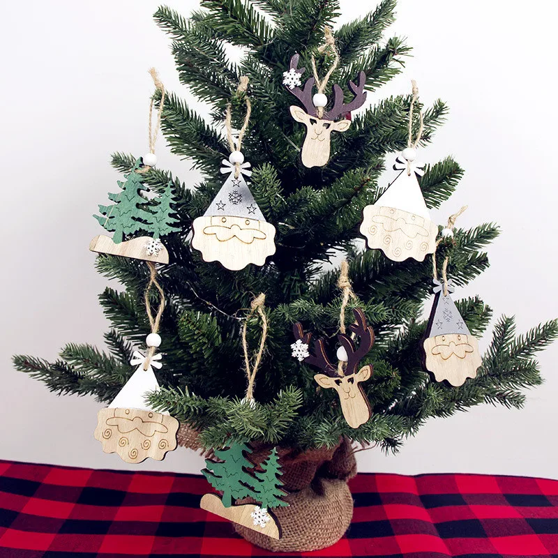 2Pcs/Lot Wooden DIY Christmas Tree Hanging Ornaments Pendant Trees Santa Claus New Year Decor Christmas Decorations For Home
2Pcs/Lot Wooden DIY Christmas Tree Hanging Ornaments Pendant Trees Santa Claus New Year Decor Christmas Decorations For Home