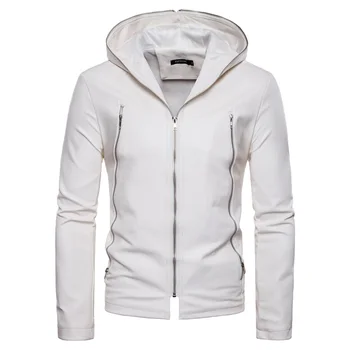 Mens Winter White Hooded Leather Jacket 2018 Brand New PU Leather Male Jackets And Coats Casual Windproof Biker Jackets Coat Men
Mens Winter White Hooded Leather Jacket 2018 Brand New PU Leather Male Jackets And Coats Casual Windproof Biker Jackets Coat Men