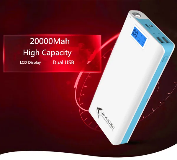 100 Original JINGXING 20000mAh Mobile Portable font b Power b font font b Bank b font