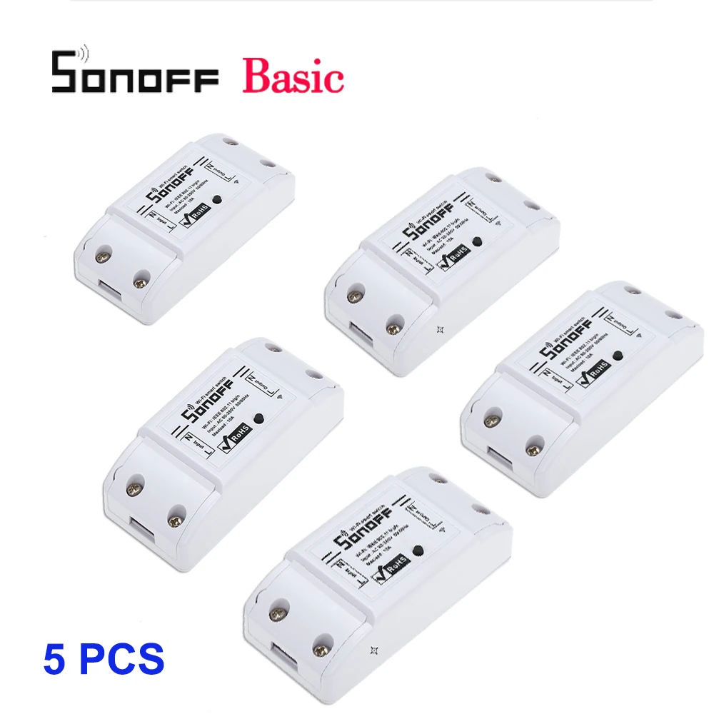 SONOFF Basic Wifi Switch Timer Wireless Remote Switch Work with Alexa for Google Home APP Control Smart Home Automation Module
SONOFF Basic Wifi Switch Timer Wireless Remote Switch Work with Alexa for Google Home APP Control Smart Home Automation Module