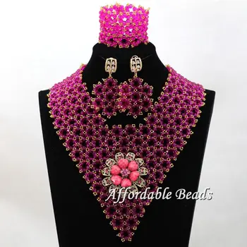 Luxury Beaded Weaving Nigerian African Bridal Wedding Beads Jewelry Necklace Beaded Party Jewelry Set Handmake hx093
Luxury Beaded Weaving Nigerian African Bridal Wedding Beads Jewelry Necklace Beaded Party Jewelry Set Handmake hx093