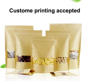 100pcs Brown stand up Kraft paper Zip Lock bags with Clear Window,Reclosable Doypack pouches Zipper Grip seal Packaging
100pcs Brown stand up Kraft paper Zip Lock bags with Clear Window,Reclosable Doypack pouches Zipper Grip seal Packaging
